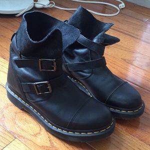 LIKE-NEW Dr. Martens “Kristy” Black Moto Boots